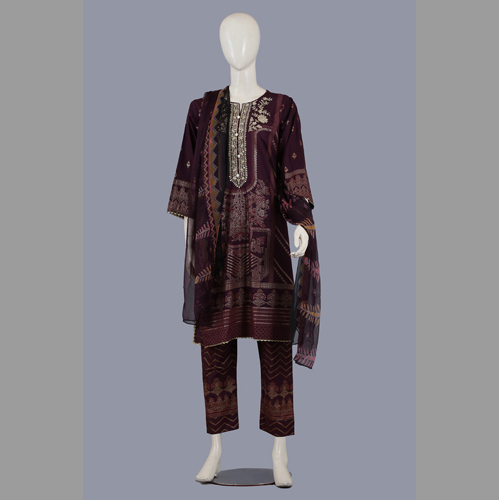 Ready to Wear, Stitched Three Pieces Suit, Summer Lawn Suit, Embroidered Three Piece Suit.