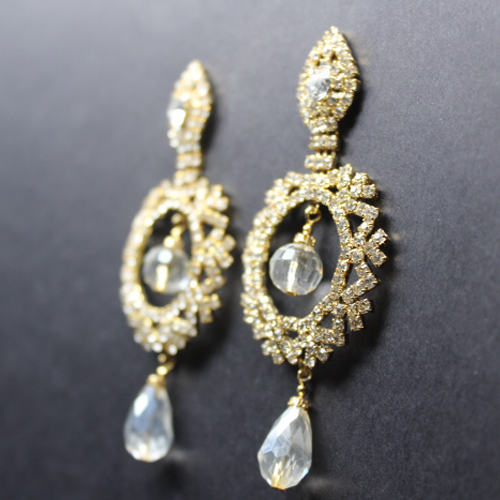 Earrings, Floral Crystal Earrings, Women’s Fashion Jewelry, Statement Jewelry