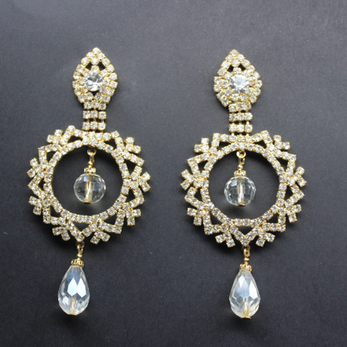 Earrings, Floral Crystal Earrings, Women’s Fashion Jewelry, Statement Jewelry