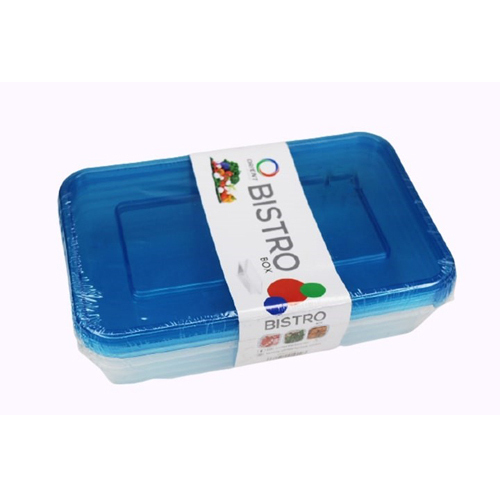 Airtight food storage containers, Transparent food storage boxes with colorful lids – 3’s Pack