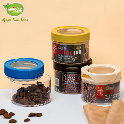Appollo Candy Acrylic Jar – Pack of 3