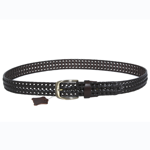 Braided style leather belt