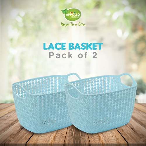 Appollo Lace Basket (Pack of 2)