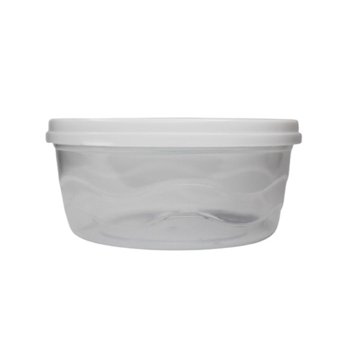 Food Container, Plastic Round Food Container with Lid, Clear Food Storage Container