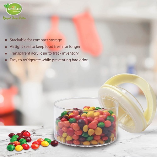 Appollo Candy Acrylic Jar – Pack of 3