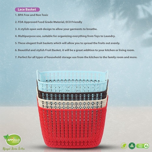 Appollo Lace Basket (Pack of 2)