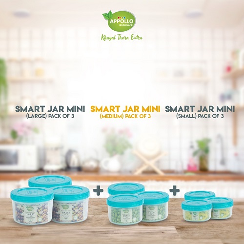 Appollo Bundle of Smart Jar Mini 3 Small + 3 Medium + 3 Large
