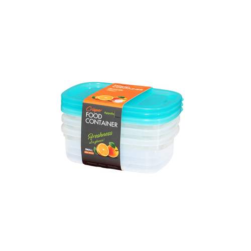 Appollo Crisper Food Container Small (600ml each) – Pack of 3