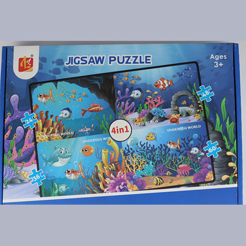 Jigsaw Puzzle, Undersea Jigsaw Puzzle, 4 Pack Jigsaw Puzzle, Undersea Puzzles, Puzzles for Kids, Colorful Undersea Adventure Puzzles.