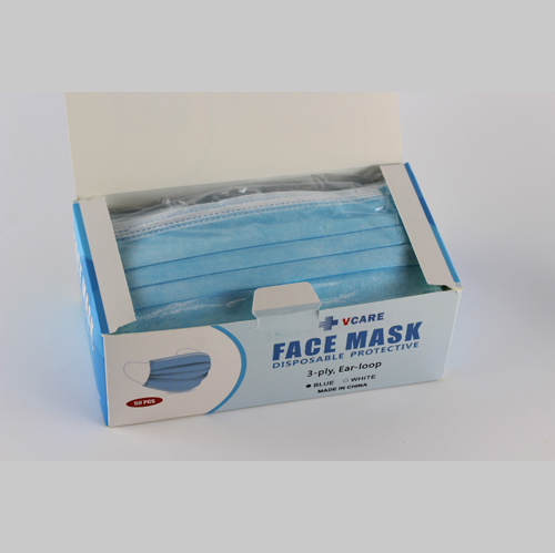 Protective Face Mask, Melt blown Filter Layer Mask, Disposable Face Mask, Unisex Surgical Face Mask, 3-Ply Face Mask  -  50’s Box